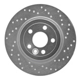Dynamic Friction 2016-2019 Land Rover Range Rover Evoque Rear Right Drilled Silver Brake Rotor by Dynamic Friction Company 621-11028R