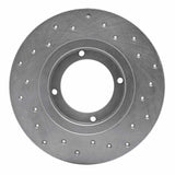 Dynamic Friction 1985-1991 Subaru GL Rear Left Drilled Silver Brake Rotor by Dynamic Friction Company 621-13001L