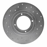 Dynamic Friction 1985-1991 Subaru GL Rear Right Drilled Silver Brake Rotor by Dynamic Friction Company 621-13001R