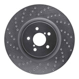 Dynamic Friction 2003-2020 Toyota 86 Front Left Drilled Silver Brake Rotor by Dynamic Friction Company 621-13014L