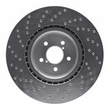 Dynamic Friction 2003-2020 Toyota 86 Front Right Drilled Silver Brake Rotor by Dynamic Friction Company 621-13014R