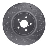 Dynamic Friction 2003-2020 Toyota 86 Front Right Drilled Silver Brake Rotor by Dynamic Friction Company 621-13014R
