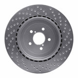 Dynamic Friction 2003-2004 Subaru Impreza Rear Left Drilled Silver Brake Rotor by Dynamic Friction Company 621-13015L