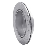 Dynamic Friction 2003-2004 Subaru Impreza Rear Left Drilled Silver Brake Rotor by Dynamic Friction Company 621-13015L