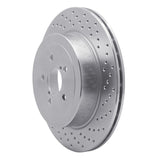 Dynamic Friction 2003-2004 Subaru Impreza Rear Right Drilled Silver Brake Rotor by Dynamic Friction Company 621-13015R