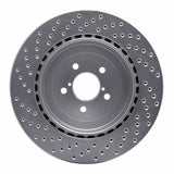 Dynamic Friction 2003-2004 Subaru Impreza Rear Right Drilled Silver Brake Rotor by Dynamic Friction Company 621-13015R