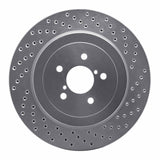 Dynamic Friction 2003-2004 Subaru Impreza Rear Right Drilled Silver Brake Rotor by Dynamic Friction Company 621-13015R