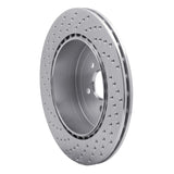 Dynamic Friction 2003-2004 Subaru Impreza Rear Right Drilled Silver Brake Rotor by Dynamic Friction Company 621-13015R