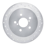 Dynamic Friction 2005-2009 Subaru Legacy Rear Left Drilled Silver Brake Rotor by Dynamic Friction Company 621-13020L