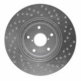 Dynamic Friction 2006-2021 Subaru B9 Tribeca Front Left Drilled Silver Brake Rotor by Dynamic Friction Company 621-13035L