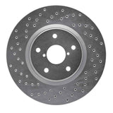 Dynamic Friction 2006-2021 Subaru B9 Tribeca Front Left Drilled Silver Brake Rotor by Dynamic Friction Company 621-13035L