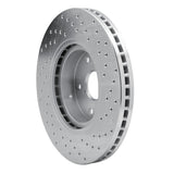 Dynamic Friction 2006-2021 Subaru B9 Tribeca Front Left Drilled Silver Brake Rotor by Dynamic Friction Company 621-13035L