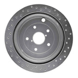 Dynamic Friction 2006-2014 Subaru B9 Tribeca Rear Left Drilled Silver Brake Rotor by Dynamic Friction Company 621-13036L