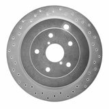 Dynamic Friction 2006-2014 Subaru B9 Tribeca Rear Left Drilled Silver Brake Rotor by Dynamic Friction Company 621-13036L