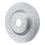 Dynamic Friction 2018-2021 Subaru WRX STI Front Drilled Silver Brake Rotor by Dynamic Friction Company 621-13041