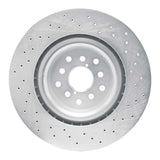 Dynamic Friction 2018-2021 Subaru WRX STI Front Drilled Silver Brake Rotor by Dynamic Friction Company 621-13041