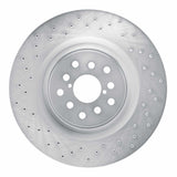 Dynamic Friction 2018-2021 Subaru WRX STI Front Drilled Silver Brake Rotor by Dynamic Friction Company 621-13041