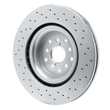 Dynamic Friction 2018-2021 Subaru WRX STI Front Drilled Silver Brake Rotor by Dynamic Friction Company 621-13041