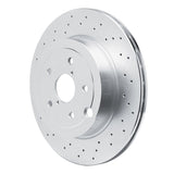 Dynamic Friction 2018-2021 Subaru WRX STI Rear Drilled Silver Brake Rotor by Dynamic Friction Company 621-13042