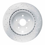Dynamic Friction 2018-2021 Subaru WRX STI Rear Drilled Silver Brake Rotor by Dynamic Friction Company 621-13042