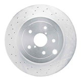 Dynamic Friction 2018-2021 Subaru WRX STI Rear Drilled Silver Brake Rotor by Dynamic Friction Company 621-13042