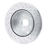 Dynamic Friction 2018-2021 Subaru WRX STI Rear Drilled Silver Brake Rotor by Dynamic Friction Company 621-13042