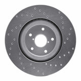 Dynamic Friction 2019-2021 Subaru Ascent Front Left Drilled Silver Brake Rotor by Dynamic Friction Company 621-13043L