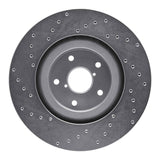 Dynamic Friction 2019-2021 Subaru Ascent Front Right Drilled Silver Brake Rotor by Dynamic Friction Company 621-13043R