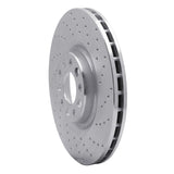 Dynamic Friction 2017-2022 Alfa Romeo Giulia Front Right Drilled Silver Brake Rotor by Dynamic Friction Company 621-16012R