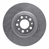 Dynamic Friction 2017-2022 Alfa Romeo Giulia Front Right Drilled Silver Brake Rotor by Dynamic Friction Company 621-16012R