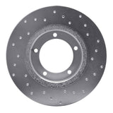 Dynamic Friction 1990-1992 Daihatsu Rocky Front Left Drilled Silver Brake Rotor by Dynamic Friction Company 621-19002L
