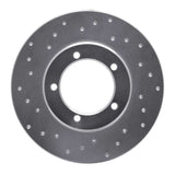Dynamic Friction 1990-1992 Daihatsu Rocky Front Left Drilled Silver Brake Rotor by Dynamic Friction Company 621-19002L
