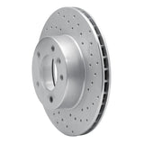Dynamic Friction 1986-1989 Jaguar Vanden Plas Front Right Drilled Silver Brake Rotor by Dynamic Friction Company 621-20003R