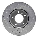 Dynamic Friction 1986-1989 Jaguar Vanden Plas Front Right Drilled Silver Brake Rotor by Dynamic Friction Company 621-20003R