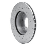 Dynamic Friction 1986-1989 Jaguar Vanden Plas Front Right Drilled Silver Brake Rotor by Dynamic Friction Company 621-20003R
