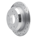 Dynamic Friction 1986-1989 Jaguar Vanden Plas Rear Left Drilled Silver Brake Rotor by Dynamic Friction Company 621-20004L