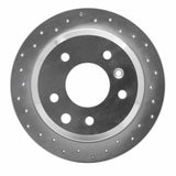 Dynamic Friction 1986-1989 Jaguar Vanden Plas Rear Left Drilled Silver Brake Rotor by Dynamic Friction Company 621-20004L