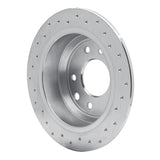 Dynamic Friction 1986-1989 Jaguar Vanden Plas Rear Left Drilled Silver Brake Rotor by Dynamic Friction Company 621-20004L