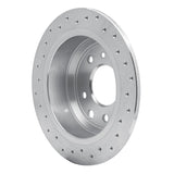 Dynamic Friction 1986-1989 Jaguar Vanden Plas Rear Right Drilled Silver Brake Rotor by Dynamic Friction Company 621-20004R