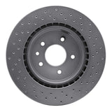 Dynamic Friction 2000-2006 Jaguar XJR Rear Right Drilled Silver Brake Rotor by Dynamic Friction Company 621-20017R