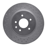 Dynamic Friction 2000-2006 Jaguar XJR Rear Right Drilled Silver Brake Rotor by Dynamic Friction Company 621-20017R