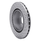 Dynamic Friction 2000-2006 Jaguar XJR Rear Right Drilled Silver Brake Rotor by Dynamic Friction Company 621-20017R
