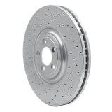 Dynamic Friction 2010-2021 Jaguar F-Type Front Left Drilled Silver Brake Rotor by Dynamic Friction Company 621-20026L