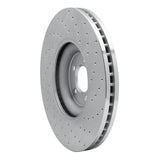 Dynamic Friction 2010-2021 Jaguar F-Type Front Left Drilled Silver Brake Rotor by Dynamic Friction Company 621-20026L
