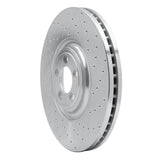 Dynamic Friction 2010-2021 Jaguar F-Type Front Right Drilled Silver Brake Rotor by Dynamic Friction Company 621-20026R