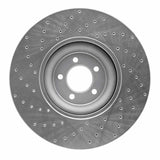 Dynamic Friction 2010-2021 Jaguar F-Type Front Right Drilled Silver Brake Rotor by Dynamic Friction Company 621-20026R