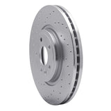 Dynamic Friction 2017-2020 Jaguar XE Front Left Drilled Silver Brake Rotor by Dynamic Friction Company 621-20031L