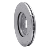 Dynamic Friction 2017-2020 Jaguar XE Front Left Drilled Silver Brake Rotor by Dynamic Friction Company 621-20031L