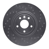 Dynamic Friction 2017-2020 Jaguar XE Front Right Drilled Silver Brake Rotor by Dynamic Friction Company 621-20031R