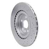 Dynamic Friction 2017-2020 Jaguar F-Pace Rear Right Drilled Silver Brake Rotor by Dynamic Friction Company 621-20034R